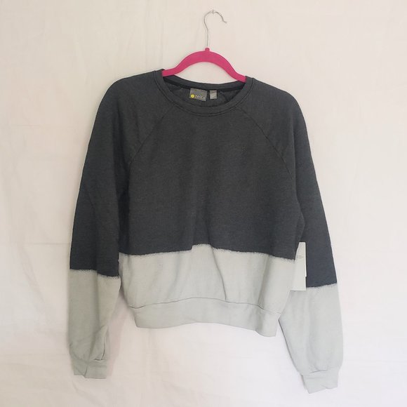 Zella Dip Dyed Sweatshirt Grey Forged NWT - Picture 2 of 10